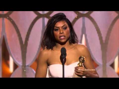 Taraji P. Henson wins Best Actress in a Drama Series at the 2016 Golden Globe Awards for Empire.