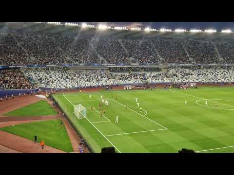 Saba Sazonov scored his first goal in Georgian National U21 Team against Portugal 2:0 / UEFA U21