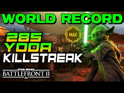 Battlefront 2 World Record 285 Max Yoda Killstreak