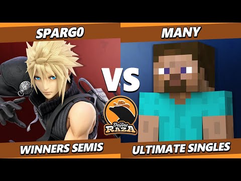 Delfino Raza TOP 8 - Spargo (Cloud) Vs. Many (Steve) Smash Ultimate - SSBU
