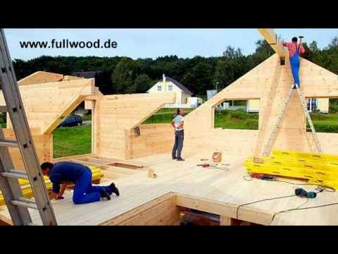 Der Aufbau eines Fullwood Wohnblockhauses.