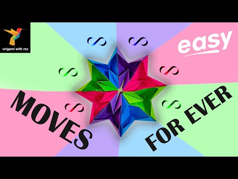 MOVE FOREVER | How To Make a Paper MOVING FLEXAHEDRON | origami with rez