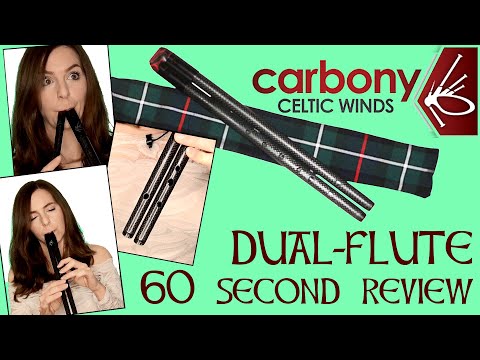 CARBONY DUAL FLUTE 60 SECOND REVIEW | Double Flute | Double Whistle |  Drone Flute
