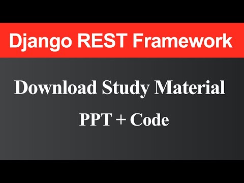 Download Django REST Framework Study Material Hindi