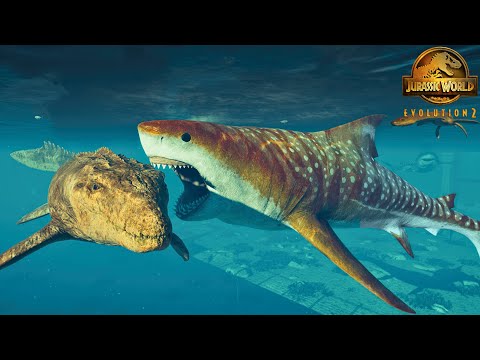 Mosasaurus or Megalodon Big Ocean Dinosaurs fight in Marina Reptiles!