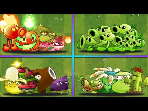 PvZ 2 | 4 Team Old Plants & Vine vs Team Zombie - Who Will Win? - Team Plants Battlez