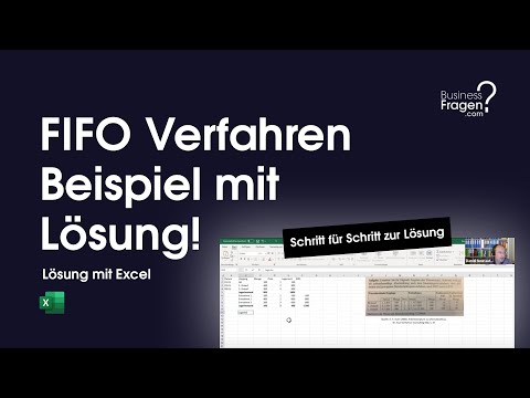 FIFO Verfahren Beispiel mit Lösung (Excel) - FIFO Verfahren Erklärung - Schwund, Abwertung, Prinzipe