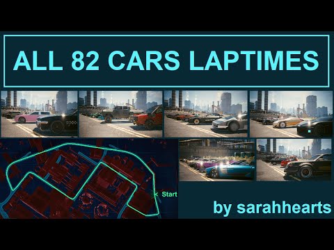 All 82 Cyberpunk Cars Ranked by Laptime | Cyberpunk 2077