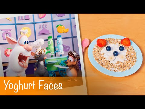 Booba - Food Puzzle: Yoghurt Faces - Episode 19 - Cartoon for kids
