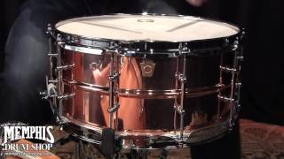 Video thumbnail for Ludwig 14x6.5 Copperphonic Snare Drum with Tube Lugs (LC662T) by Memphis Drum Shop