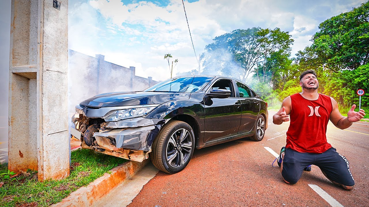 HE HAD BARELY WON THE CAR AND I ALREADY HIT HIM 😭