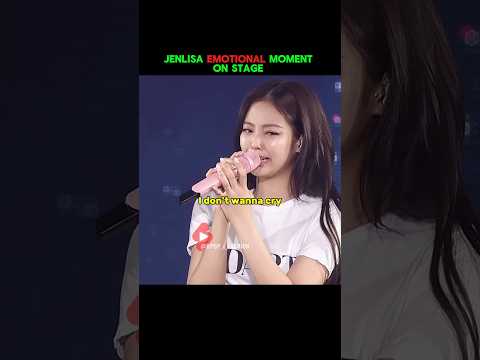 Jenlisa cried on stage 😭 #lisa #jennie #blackpink #shorts
