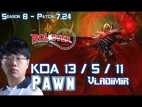 KT Pawn VLADIMIR vs MALZAHAR Mid - Patch 7.24 KR Ranked