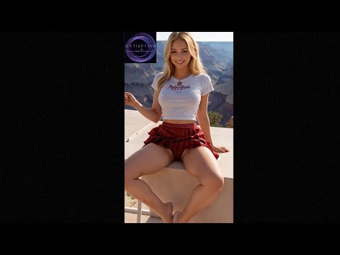4K LookBook. See Through Skirts Modeling At The Grand Canyon. Scenic View .AI Art #109