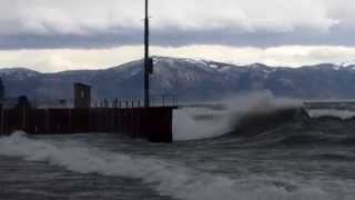 preview picture of video 'Huge Lake Tahoe Waves 12/11/2014'