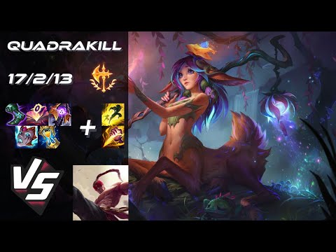 JUNGLE Lillia vs Lee Sin [QUADRAKILL] - EU Grandmaster Patch 14.21
