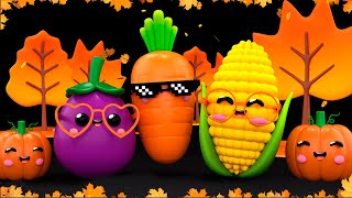 🍁Dancing Fruit in AUTUMN 🍁🍂🎃🌰🥕🧡 Sensory Video with Relax Music! gameplay video by Vlarrabee, 60:19 duration