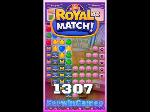 Royal Match Level 1307 - No Boosters Gameplay