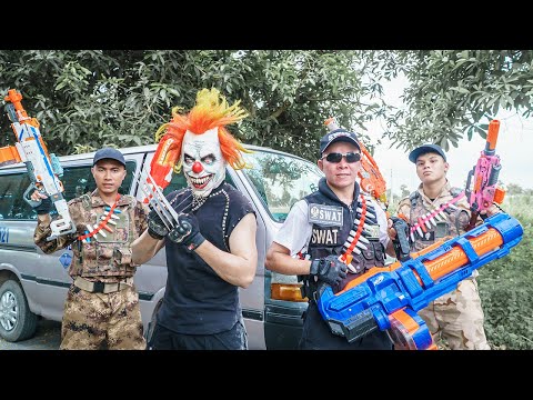 Gugu Gaming : Couple Warriors X Man SWAT Nerf Guns FIGHT Criminal Group XICMAN 3