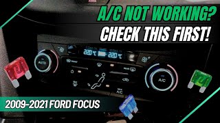 Ford Focus A/C Not Working? Check This Fuse & Relay First! (2009–2021)