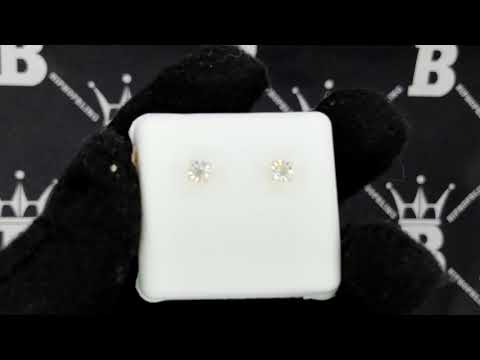 Fanook Stud Diamond Earrings .12cttw 10K Yellow Gold | .30 Carat Diamond Illusion