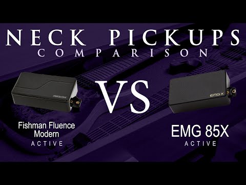 Fishman FLUENCE MODERN (alnico) vs EMG 85X - Active Neck Pickup Guitar Tone Comparison Demo