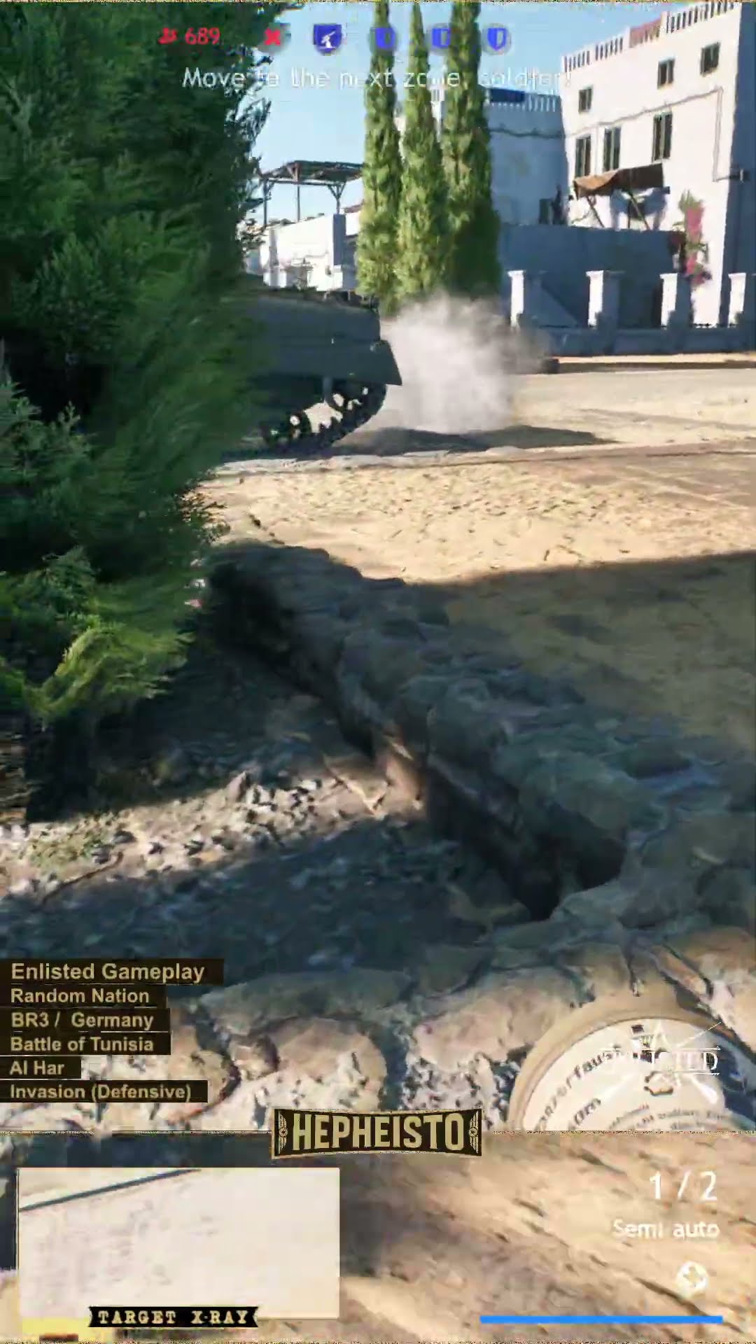 Anti Tank Gunner eliminates Tank Sherman II with Panzerfaust 60