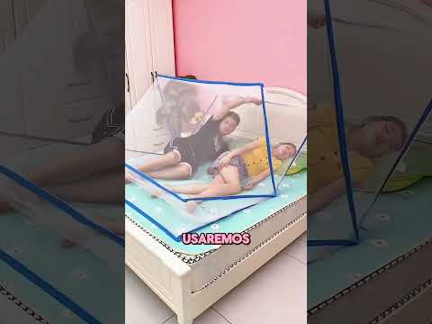 Mosquitera para protegerse de los mosquitos 🦟🛏️~woodworking ~ art ~skill #shorts #facts