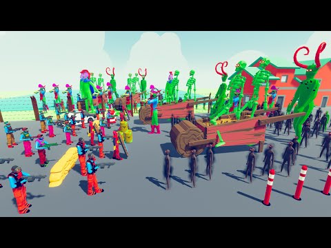 Zombie 100 Units vs Army Soldier #2 - Totally Accurate Battle Simulator TABS