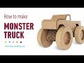 Giant Monster Truck Out Of Cardboard DIY Tutorial