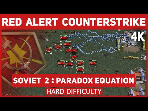 Red Alert Counterstrike Remastered 4K - Soviet Mission: 2 Paradox Equation - Hard Difficulty
