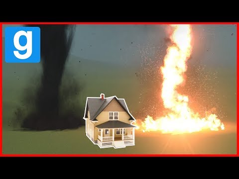 NATURAL DISASTERS VS HOUSES CHALLENGE! - Garry's mod Sandbox