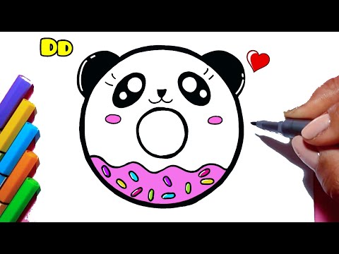How to draw a CUTE PANDA DONUT |  EASY DRAWING STEP BY STEP ❤ Drawing to Draw