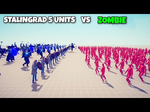 STALINGRAD 5 UNITS VS ZOMBIES - Totally Accurate Battle Simulator TABS
