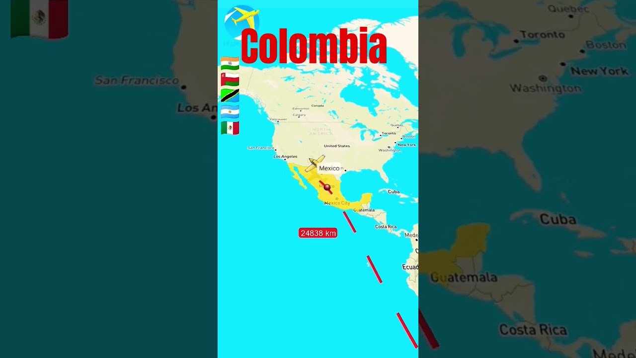 how to look Colombia Country Route Maps | kaise dikhta hai Colombia Country Map #indian #shorts