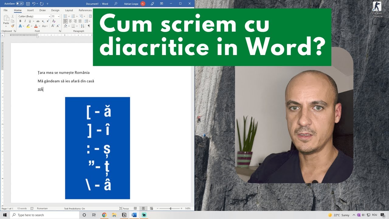 Cum scriem cu diacritice in Word | mini Tutorial Word (Romana)