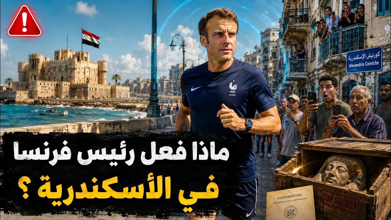 ماذا فعل ماكرون رئيس فرنسا فى الاسكندرية .. هل سيعيد الأثار المصرية ؟