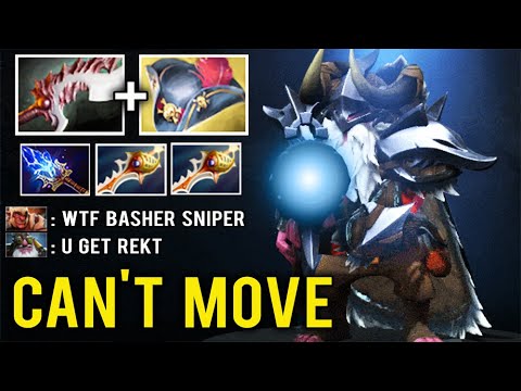 CANCER BASHER SNIPER IS BACK Max Speed Bash Pirate Hat + Rapier vs Mega Support to Carry WTF Dota 2