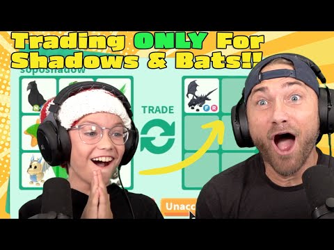 *Will Parker Get His First Shadow Dragon?!* Trading ONLY for Shadows and Bats in Roblox Adopt Me!