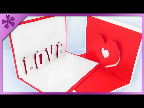 DIY 3D Valentine's Day cards (ENG Subtitles) - Speed up #309