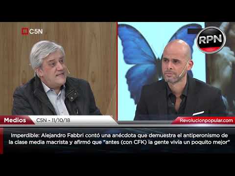Alejandro Fabbri criticó al antiperonismo y afirmó que antes "la gente vivía un poquito mejor"