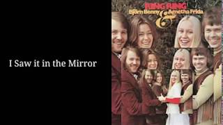 ABBA - I Saw It In The Mirror w/Lyrics