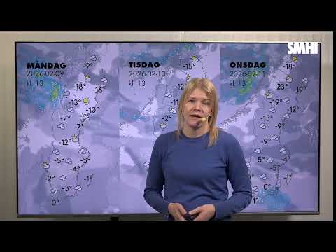 Väderprognos måndag till onsdag vecka 7