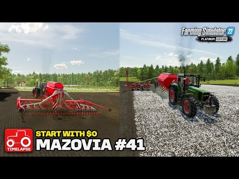 UPGRADING OUR SEEDER & PLANTER!! (Mazovia Start With $0) FS22 Timelapse # 41