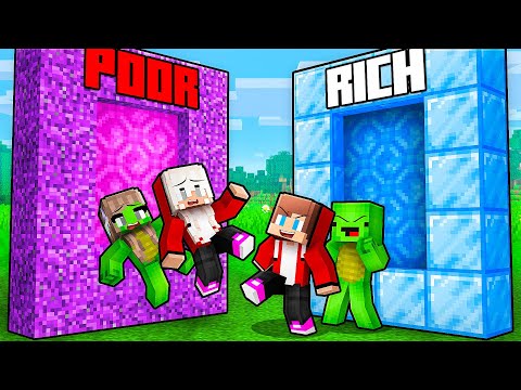 JJ and Mikey: BOYS vs GIRLS SECRET PORTAL BATTLE in Minecraft - Maizen