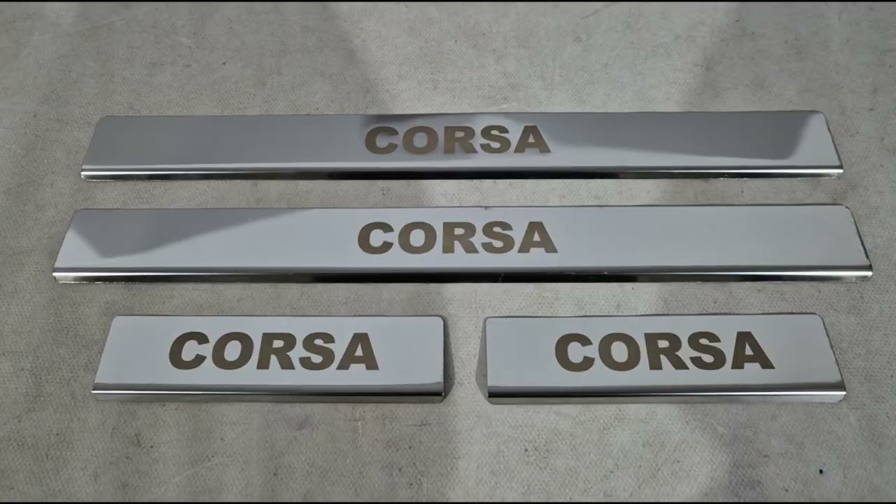 Opel Corsa E 2015–2019 Nástupné lišty Carmos (4 ks, nerez) Video 1