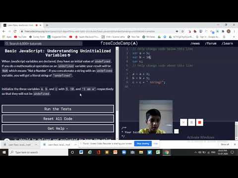 Learn Basic Javascript Understanding Uninitialized Variables Freecodecamp Org