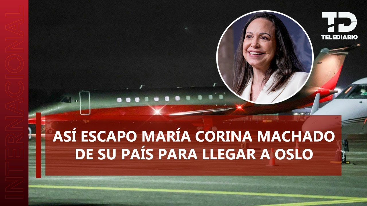 María Corina Machado habría llegado en avión con matrícula mexicana a Noruega, tras recibir premio