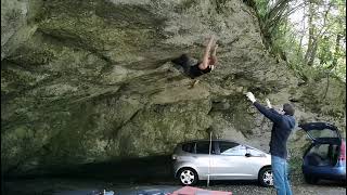 Video thumbnail of Sean's Roof, 8a+. Peak District