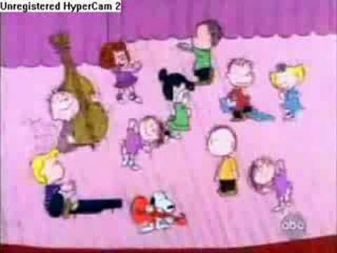 The Peanuts gang dances to Xmas music